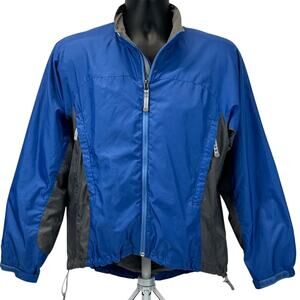 The North Face Windbreaker Jacket Blue Vented Stow Pocket Womens M Medium